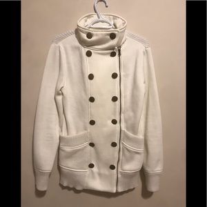 Side zip white/cream sweater urban heritage